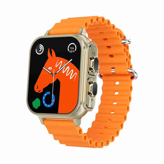 N22 2 in 1 1.96 inch HD Display Sport Bluetooth Call Earphone Smart Watch(Orange) by buy2fix