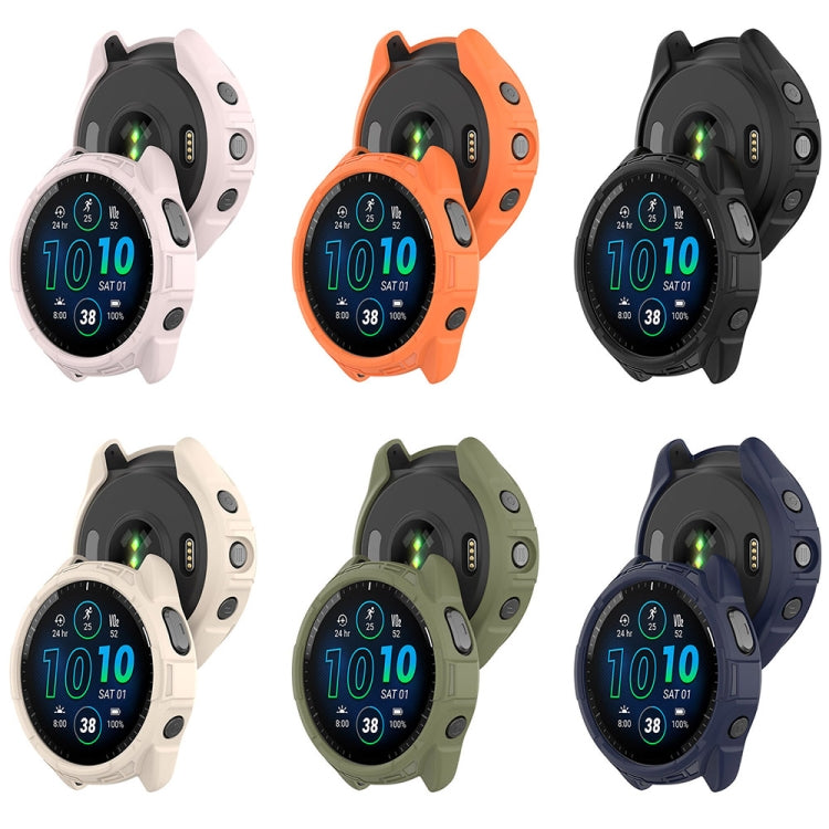 For Garmin Forerunner 965 Armor Hollow Watch Protective Case(Midnight Blue) by buy2fix