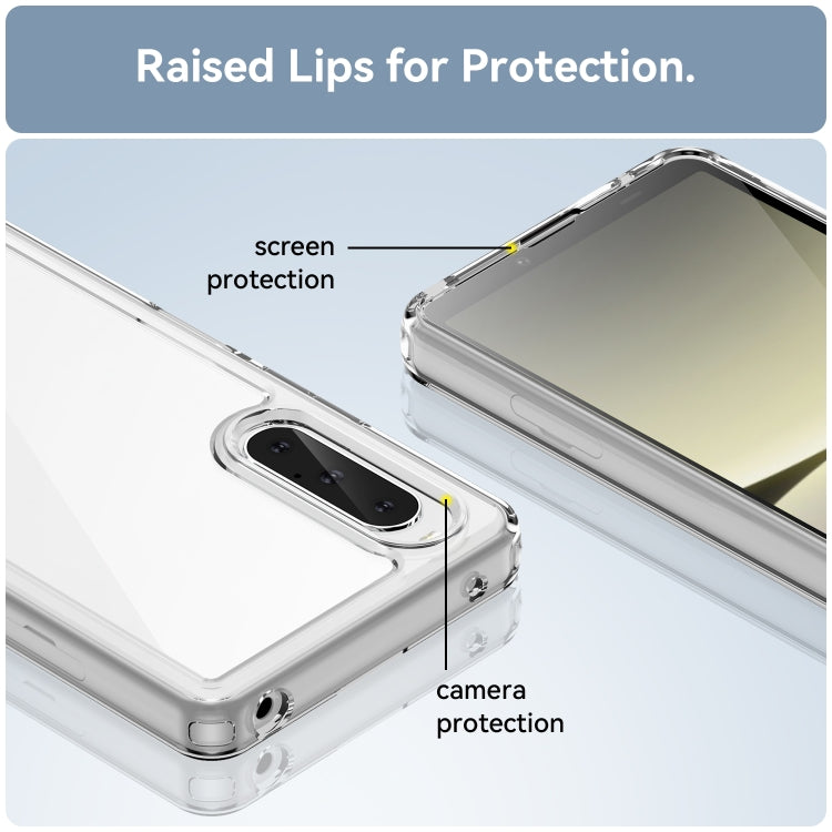 For Sony Xperia 10 V Colorful Series Acrylic + TPU Phone Case(Transparent) by buy2fix