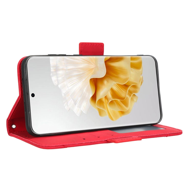 For Huawei P60 / P60 Pro Skin Feel Calf Texture Card Slots Leather Phone Case(Red) by buy2fix