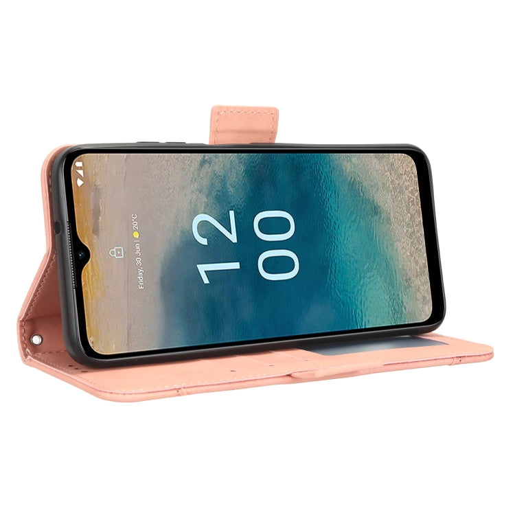For Nokia G22 4G Skin Feel Calf Texture Card Slots Leather Phone Case(Pink) by buy2fix