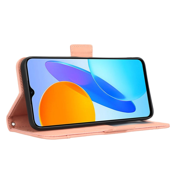 For Honor 70 Lite / X6 4G Skin Feel Calf Texture Card Slots Leather Phone Case(Pink) by buy2fix