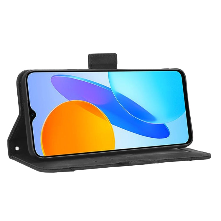 For Honor 70 Lite / X6 4G Skin Feel Calf Texture Card Slots Leather Phone Case(Black) by buy2fix