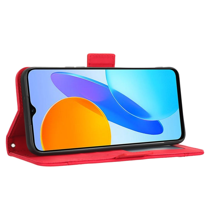 For Honor 70 Lite / X6 4G Skin Feel Calf Texture Card Slots Leather Phone Case(Red) by buy2fix