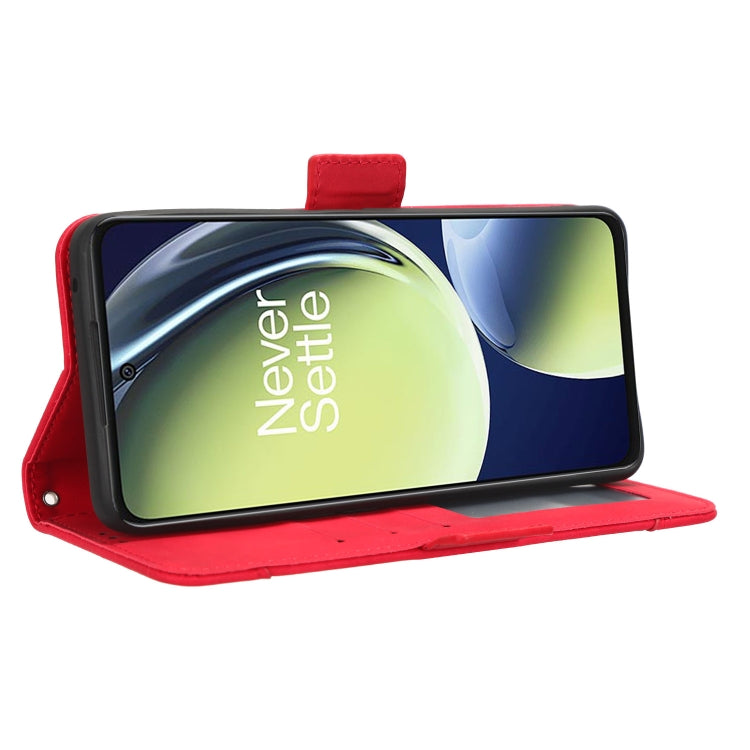 For OnePlus Nord CE 3 Lite Skin Feel Calf Texture Card Slots Leather Phone Case(Red) by buy2fix