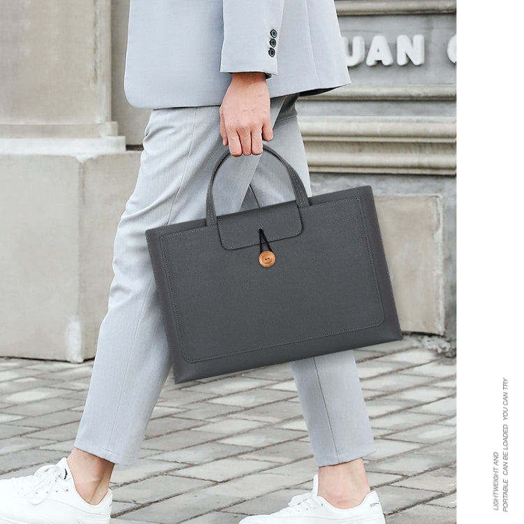 15-16 inch Universal Elastic Thread Button Portable Laptop Inner Bag(Blue) by buy2fix