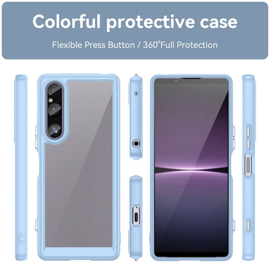 For Sony Xperia 1 V Colorful Series Acrylic + TPU Phone Case(Blue) by buy2fix