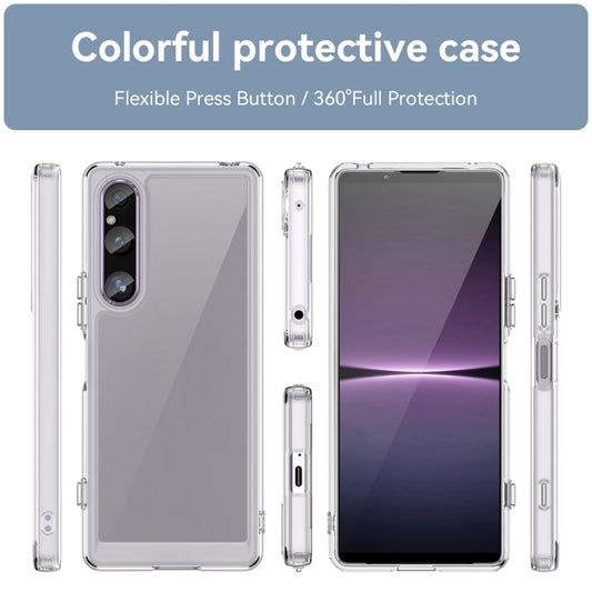 For Sony Xperia 1 V Colorful Series Acrylic + TPU Phone Case(Transparent) by buy2fix