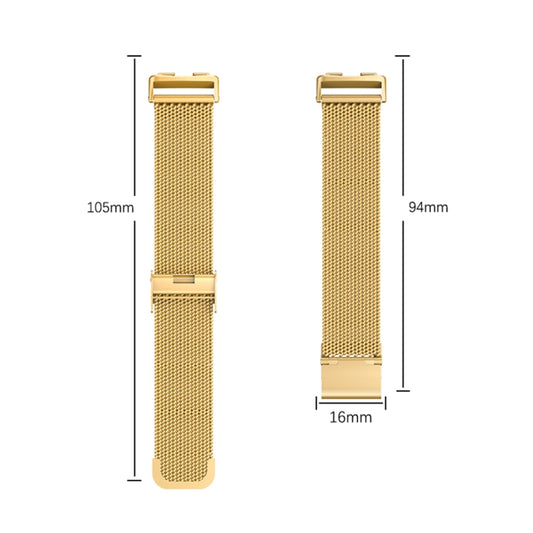 For Huawei Band 8 16mm Milan Stainless Steel Metal Mesh Watch Band(Rose Gold) by buy2fix