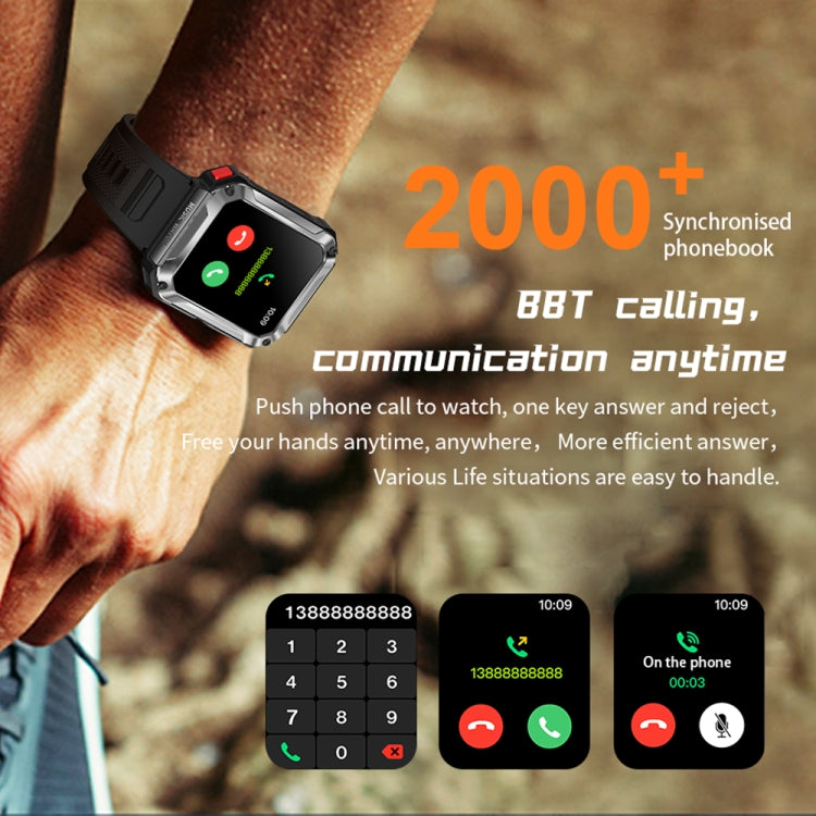 OVISEN T93 1.96 inch IPS Screen 2 in 1 Bluetooth Headset Smart Watch, Supports Blood Oxygen Monitoring/Bluetooth Music(Green) by buy2fix