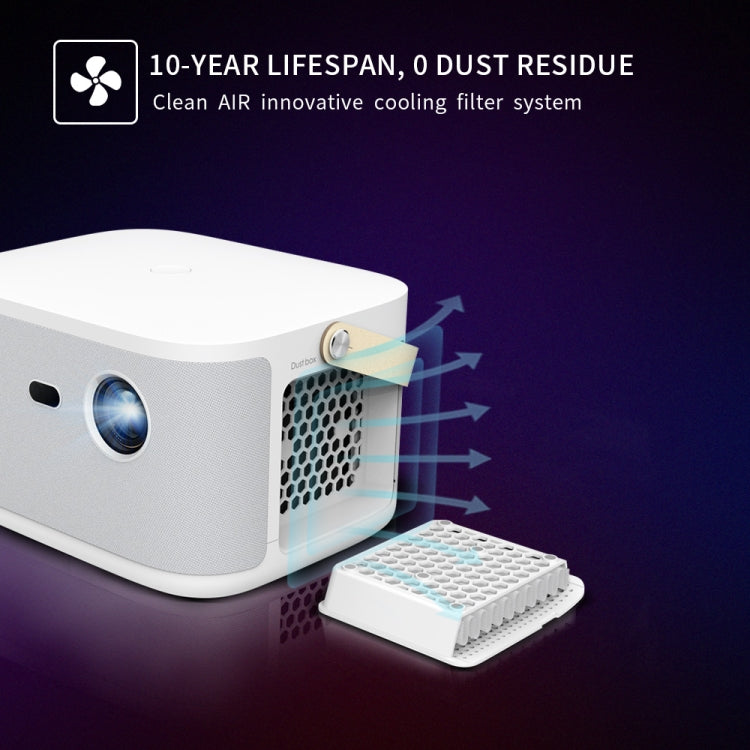 WOWOTO F8Plus DLP DMD 0.33 inch 1920 x 1080 4K 800ANSI RGBB LED Smart Projector(US Plug) by WOWOTO
