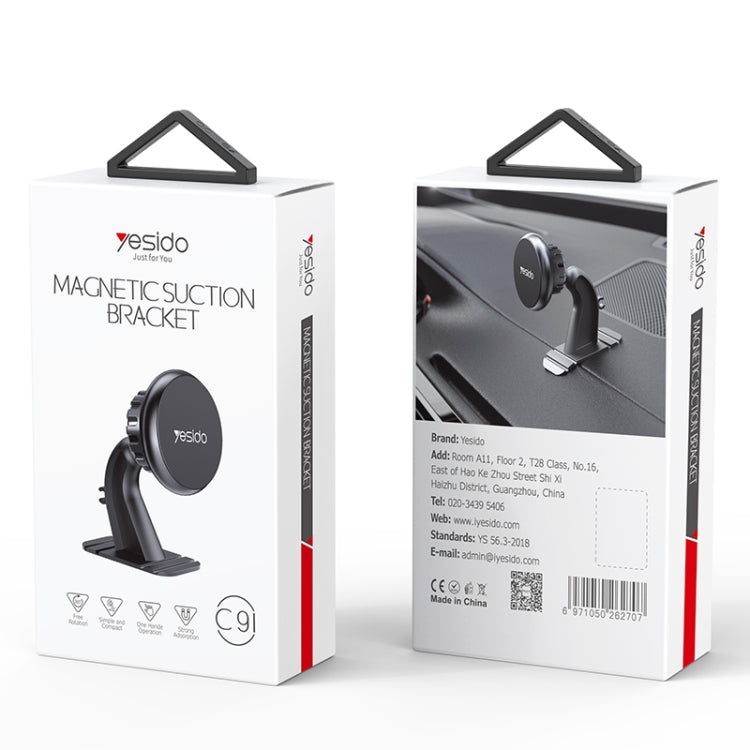 Yesido C91 Car Center Console Paste Magsafe Magnetic Phone Tablet Holder(Black) by Yesido