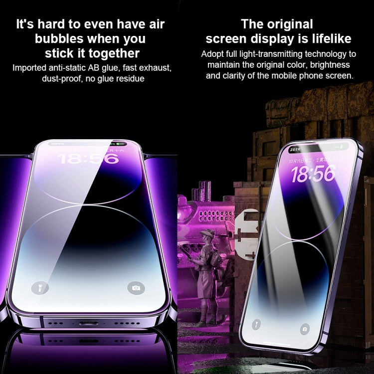 For iPhone 14 Plus WK WTP-068 King Kong Vacha Corning 9D Curved HD Tempered Glass Film(Black) by WK