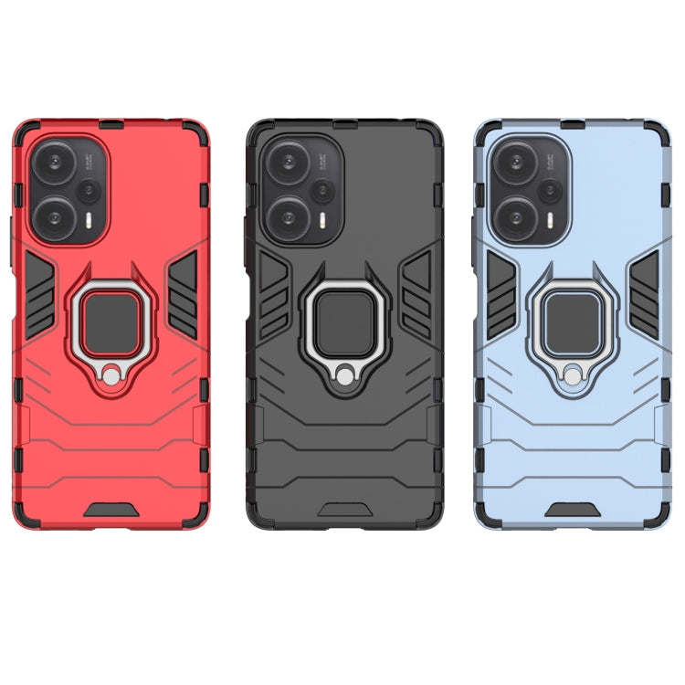 For Xiaomi Redmi Note 12 Turbo Magnetic Ring Holder PC + TPU Phone Case(Black) by buy2fix