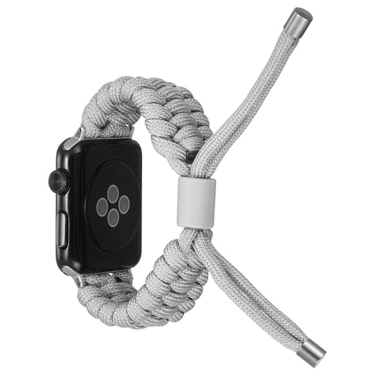 Stretch Plain Silicone Bean Watch Band For Apple Watch 7 45mm(Grey White) by buy2fix