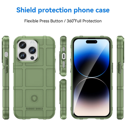 For iPhone 15 Pro Max Full Coverage Shockproof TPU Phone Case(Green) by buy2fix