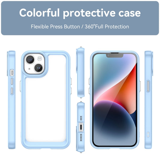 For iPhone 15 Colorful Series Acrylic + TPU Phone Case(Blue) by buy2fix