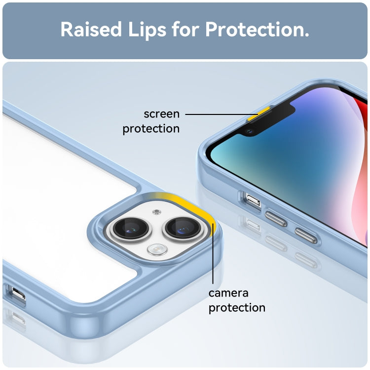 For iPhone 15 Plus Colorful Series Acrylic + TPU Phone Case(Blue) by buy2fix