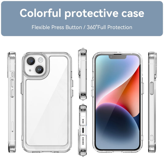 For iPhone 15 Plus Colorful Series Acrylic + TPU Phone Case(Transparent) by buy2fix