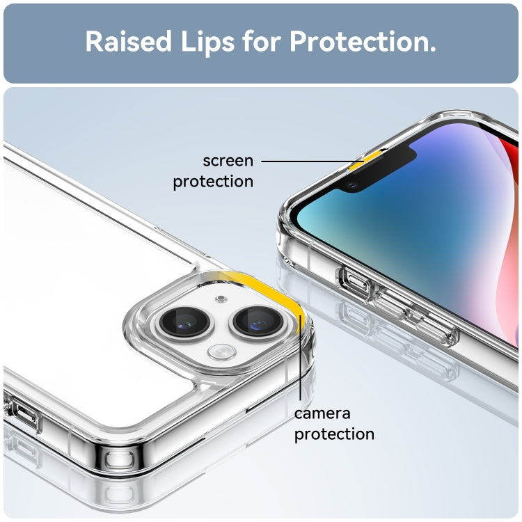 For iPhone 15 Plus Colorful Series Acrylic + TPU Phone Case(Transparent) by buy2fix