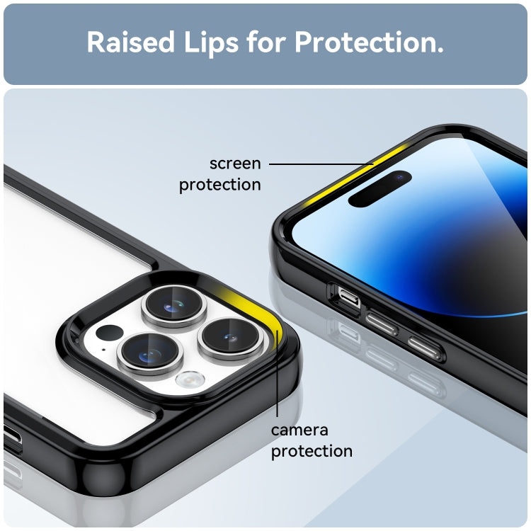 For iPhone 15 Pro Colorful Series Acrylic + TPU Phone Case(Black) by buy2fix