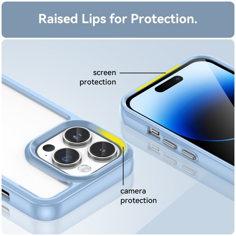 For iPhone 15 Pro Colorful Series Acrylic + TPU Phone Case(Blue) by buy2fix