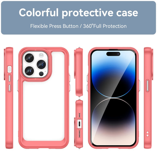 For iPhone 15 Pro Max Colorful Series Acrylic + TPU Phone Case(Red) by buy2fix