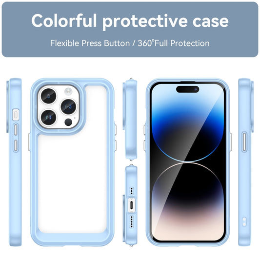 For iPhone 15 Pro Max Colorful Series Acrylic + TPU Phone Case(Blue) by buy2fix