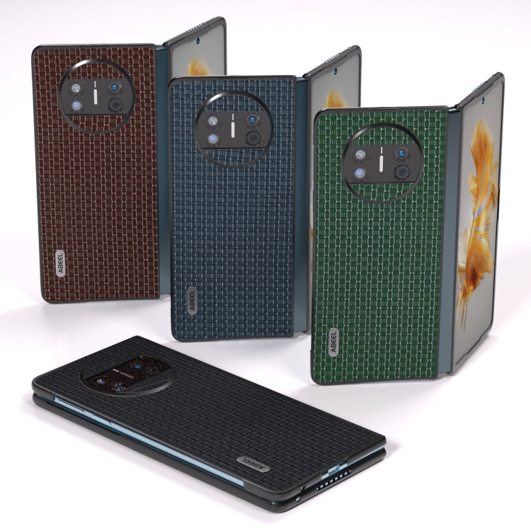 For Huawei Mate X3 ABEEL Genuine Luxury Black Edge Phone Case(Black) by buy2fix