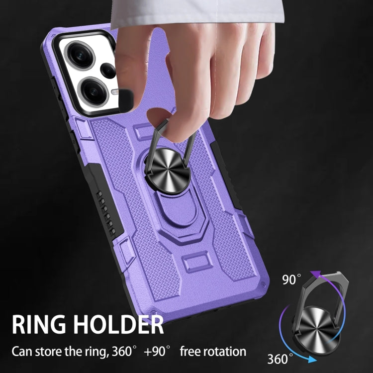 For Xiaomi Redmi Note 12 Pro 5G Global / Poco X5 Pro Ring Holder Armor Hybrid Phone Case(Purple) by buy2fix