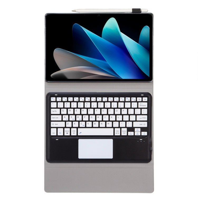For vivo Pad 2 12.1 inch AV12-A Ultra-thin Split Bluetooth Keyboard Leather Tablet Case with Touchpad(Black+White) by buy2fix