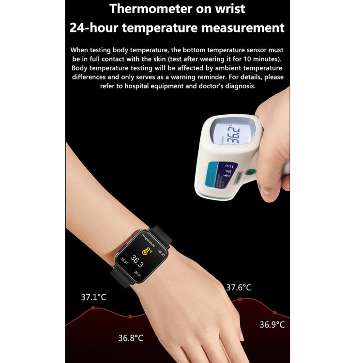 TK10 1.91 inch IP68 Waterproof Leather Band Smart Watch Supports AI Medical Diagnosis/ Blood Oxygen / Body Temperature Monitoring(Black) by buy2fix