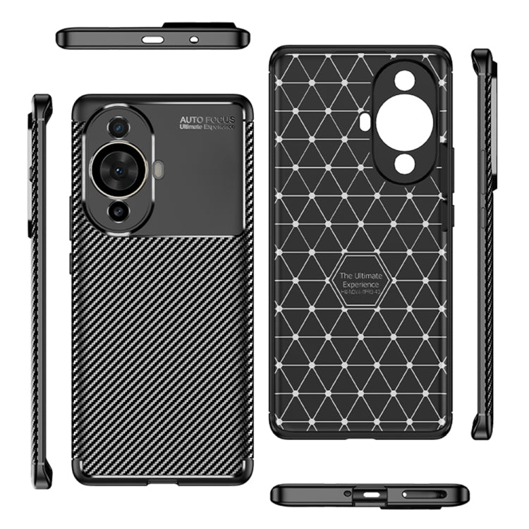 For Huawei nova 11 Pro Carbon Fiber Texture Shockproof TPU Phone Case(Black) by buy2fix