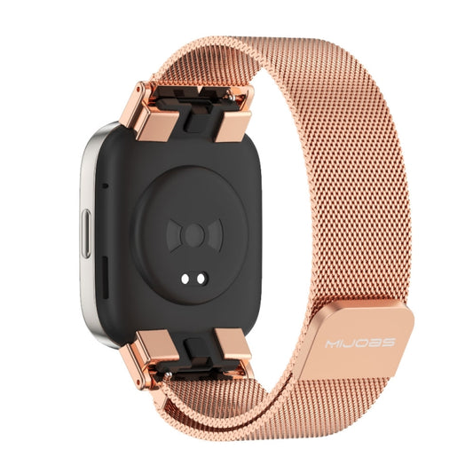 For Redmi Watch 3 Mijobs Milan Magnetic Metal Watch Band(Rose Gold) by MIJOBS