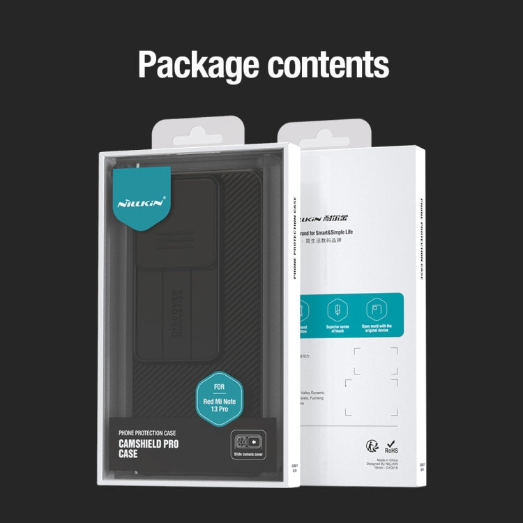 For Xiaomi Redmi Note 13 Pro 5G NILLKIN CamShield Pro PC Phone Case(Black) by NILLKIN