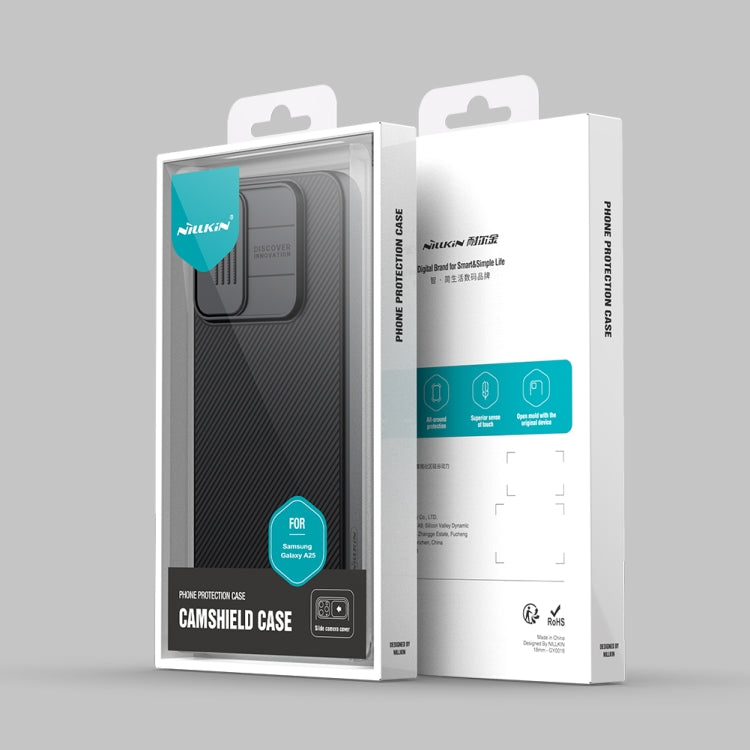 For Samsung Galaxy A25 NILLKIN Black Mirror Series Camshield PC Phone Case(Black) by NILLKIN