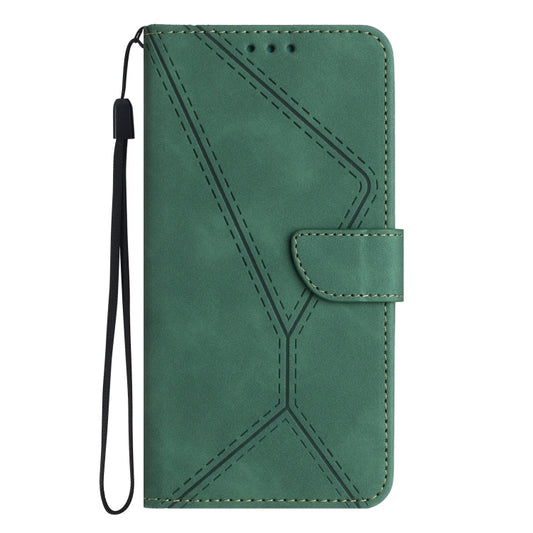 For Samsung Galaxy S22+ 5G Stitching Embossed Leather Phone Case(Green) by buy2fix