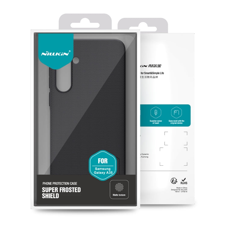 For Samsung Galaxy A35 NILLKIN Frosted PC Phone Case(Black) by NILLKIN
