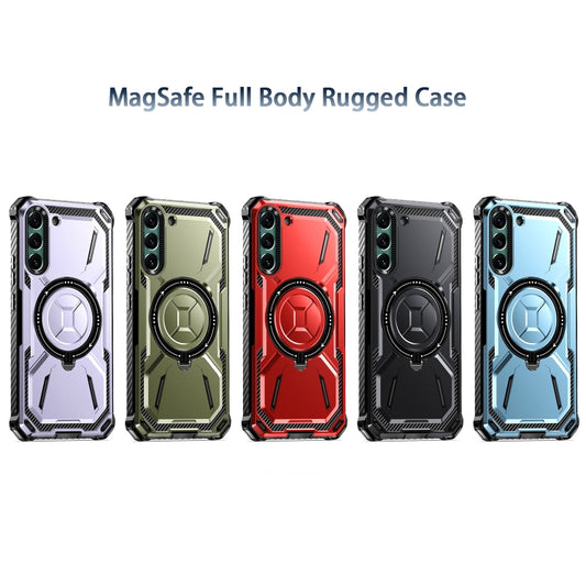 For Samsung Galaxy S22+ 5G Armor Series Holder Phone Case(Black) by buy2fix