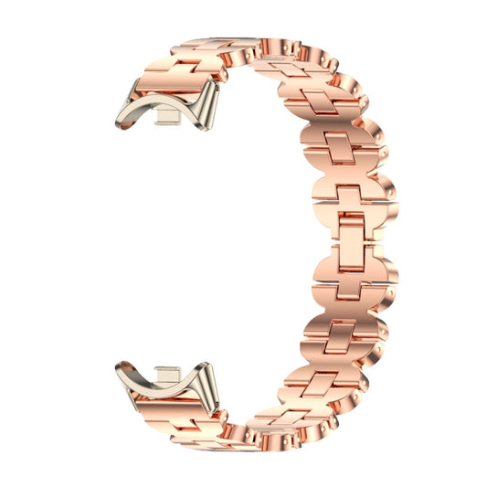 For Xiaomi Smart Band 10 / 9 / 8 Mijobs Bone Chain Stainless Steel Watch Band(Rose Gold+Light Gold) by MIJOBS