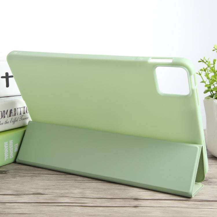 For Xiaomi Pad 6 / Pad 6 Pro Three-fold Holder Flip Tablet Leather Case(Mint Green) by buy2fix