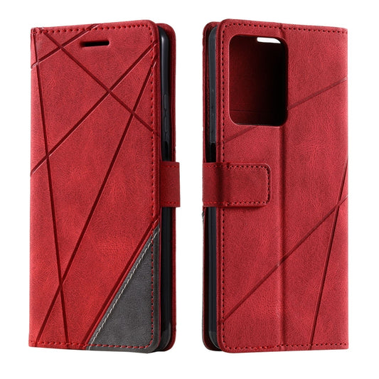 For Redmi Note 12 Pro Speed Skin Feel Splicing Leather Phone Case(Red) by buy2fix