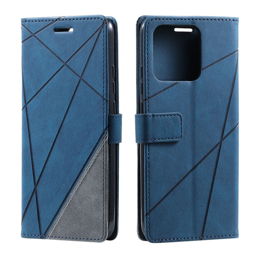 For Xiaomi 13 Skin Feel Splicing Leather Phone Case(Blue) by buy2fix