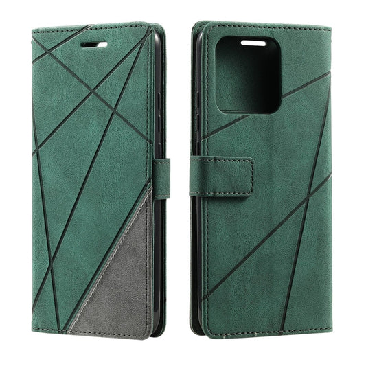 For Xiaomi 13 Pro Skin Feel Splicing Leather Phone Case(Green) by buy2fix