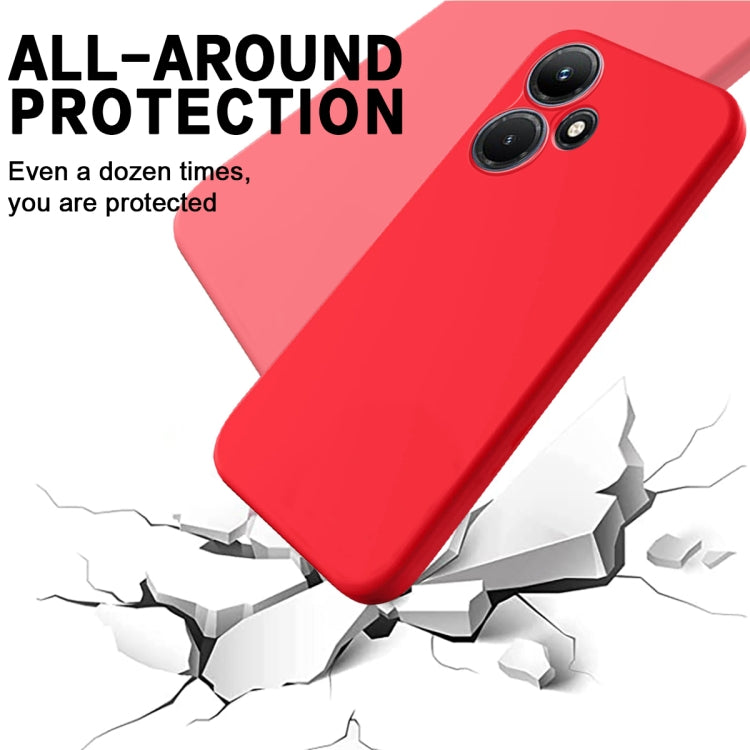 For Infinix Hot 30 Play Pure Color Liquid Silicone Shockproof Phone Case(Red) by buy2fix