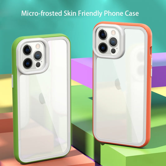 For iPhone 14 Color Frame 2 in 1 Hollow Cooling Phone Case(White) by buy2fix