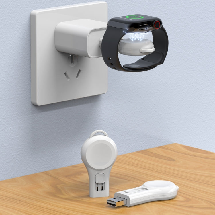 USB Portable Wireless Magnetic Suction Charger(White) by buy2fix