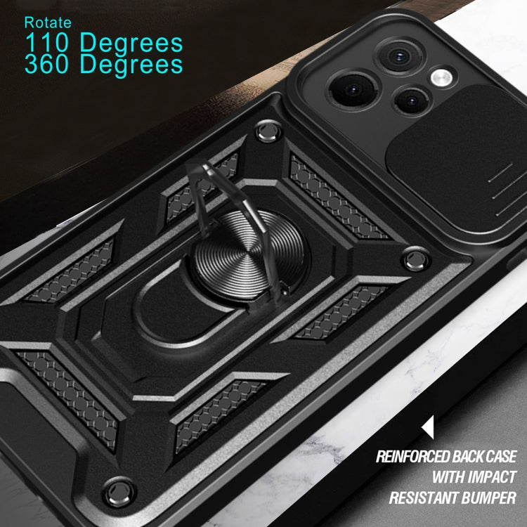 For Huawei nova Y61 Sliding Camera Cover Design TPU+PC Phone Case(Black) by buy2fix