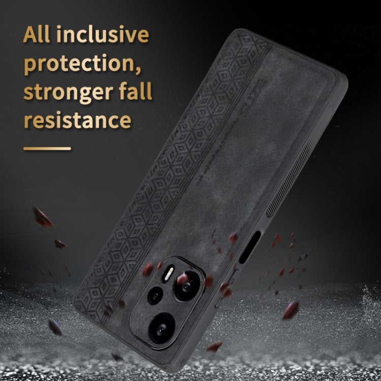 For Xiaomi Redmi Note 12 Turbo / Poco F5 AZNS 3D Embossed Skin Feel Phone Case(Black) by AZNS