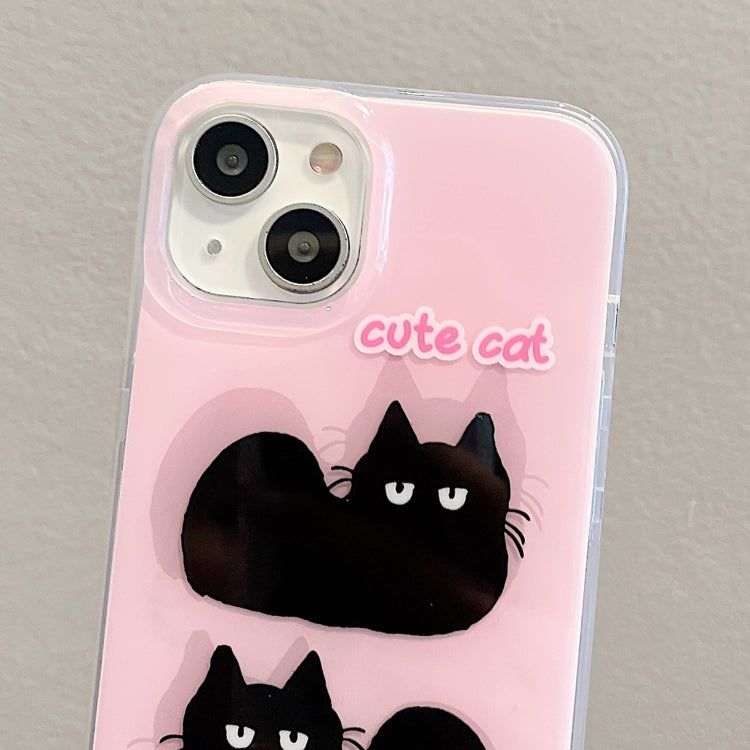 For iPhone 13 Pro IMD Cute Animal Pattern Phone Case(Cat) by buy2fix